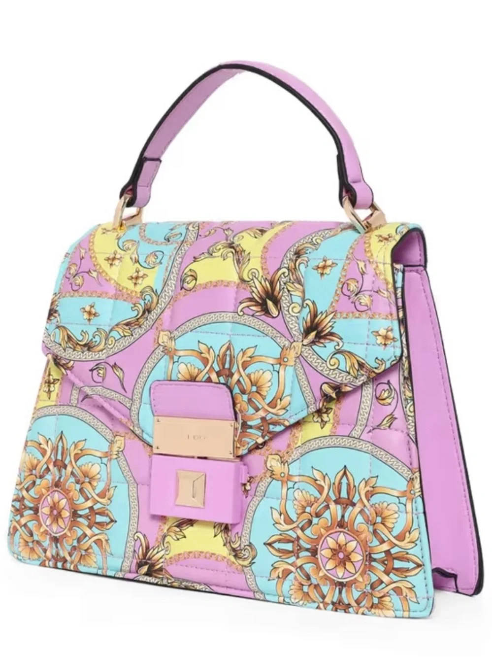NWOT Pastel Floral Chain-Accent Top Handle Kamelia Bag by ALDO